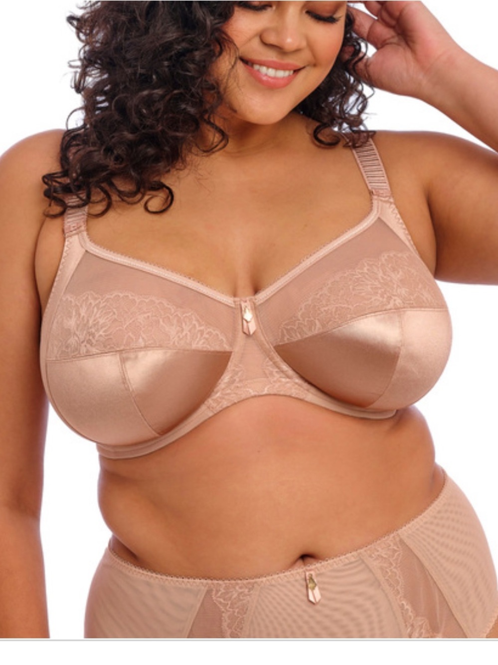 ELOMI Cate Allure Sahara Full Cup Banded Bra 46L Nude Color Unlined
Underwire